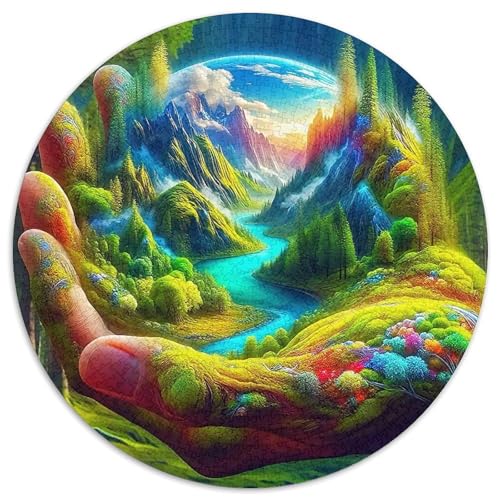 Baum des LebensPuzzles 1000 Teile Für Erwachsene Rund FantasieKreatives Herausforderndes Puzzle-Spielzeug1000pcs (67.5x67.5cm) von TDSNKAVHB