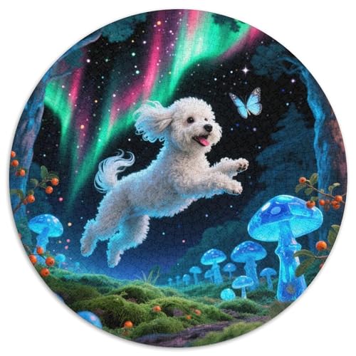 Bichon FriseJigsaw Puzzle 1000 Piece for Adults Kids Round Haustier HundCreative Challenge Family Decorations1000pcs (67.5x67.5cm) von TDSNKAVHB
