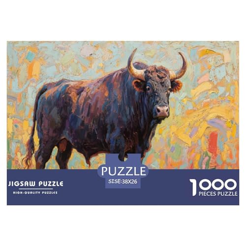 Bison1000 Piece Jigsaw Puzzles for Adults Family Game ÖlmalereiFun and Challenging for Home Decoration Great Geschenk Idea38x26cm/1000pcs von TDSNKAVHB