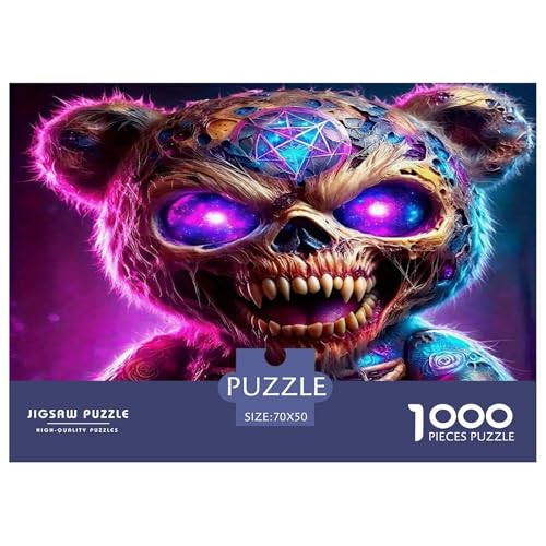 Böser Bär1000-teiliges Puzzle Für Erwachsene Bildungsspiele HalloweenSpaßig Und Herausfordernd Für Home Decoration Tolle Geschenkidee70x50cm/1000pcs Böser Bär1000-teiliges Puzzle Für Erwachsene Bildungsspiele HalloweenSpaßig Und Herausfordernd Für Home Decoration Tolle Geschenkidee70x50cm/1000pcs von TDSNKAVHB