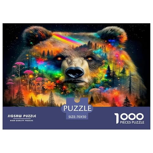 Braun Bär1000-teilige Puzzles Für Erwachsene Bildungsspiele FantasieSpaßig Und Herausfordernd Für Home Decoration Tolle Geschenkidee70x50cm/1000pcs von TDSNKAVHB
