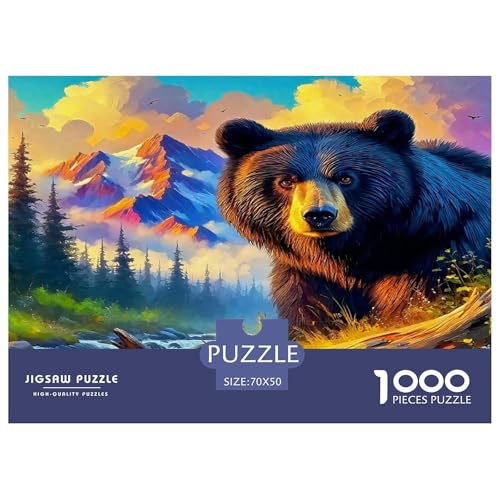 Braun Bär1000-teilige Puzzles Für Erwachsene Und Kinder Familienspiel LandschaftSpaßig Und Herausfordernde Home Decors Tolle Geschenkidee70x50cm/1000pcs von TDSNKAVHB