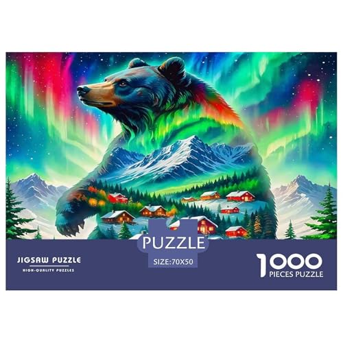 Braun Bär1000-teiliges Puzzle Für Erwachsene Bildungsspiele AuroraSpaßig Und Herausfordernd Für Home Decoration Tolle Geschenkidee70x50cm/1000pcs von TDSNKAVHB