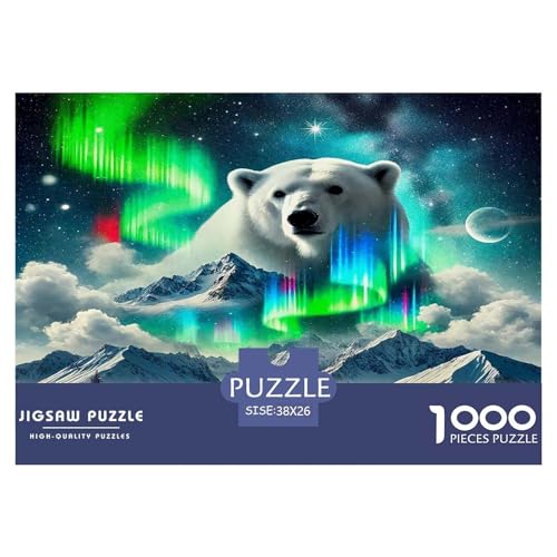 Braun Bär1000-teiliges Puzzle Für Erwachsene Und Kinder Bildungsspiele AuroraHerausfordernde Home Decors Tolle Geschenkidee38x26cm/1000pcs von TDSNKAVHB