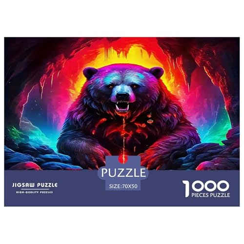 Braun Bär1000-teiliges Puzzle Für Erwachsene Und Kinder Bildungsspiele FantasieSpaßig Und Herausfordernde Home Decors Tolle Geschenkidee70x50cm/1000pcs von TDSNKAVHB