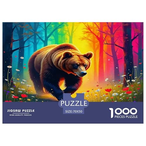 Braun Bär1000-teiliges Puzzle Für Erwachsene Und Kinder Familienspiel KunstHerausfordernd Für Home Decoration Tolle Geschenkidee70x50cm/1000pcs von TDSNKAVHB