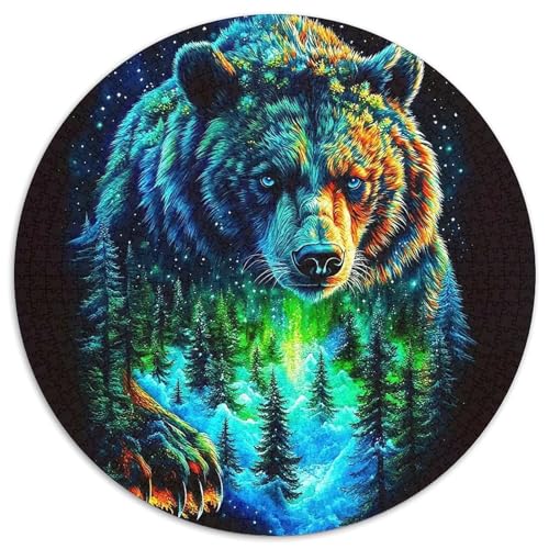 Braun BärPuzzles 1000 Teile Für Erwachsene Rund FantasieKreatives Herausforderndes Spielzeug-Geschenk1000pcs (67.5x67.5cm) von TDSNKAVHB