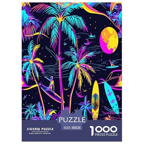 Bunte Neon Palmen Puzzles 1000 Teile Schwer Puzzle Spielzeug Pädagogisches Spiel Impossible Herausforderung Spielzeug Für Erwachsene Und Kinder Ab 14 Jahren 38x26cm/1000pcs Bunte Neon Palmen Puzzles 1000 Teile Schwer Puzzle Spielzeug Pädagogisches Spiel Impossible Herausforderung Spielzeug Für Erwachsene Und Kinder Ab 14 Jahren 38x26cm/1000pcs von TDSNKAVHB