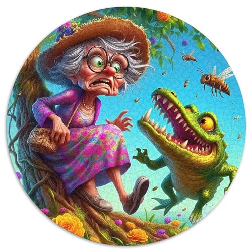CocodriloPuzzle 1000 Teil Für Erwachsene Rund lustigKreatives Herausforderndes Spielzeug-Geschenk1000pcs (67.5x67.5cm) von TDSNKAVHB