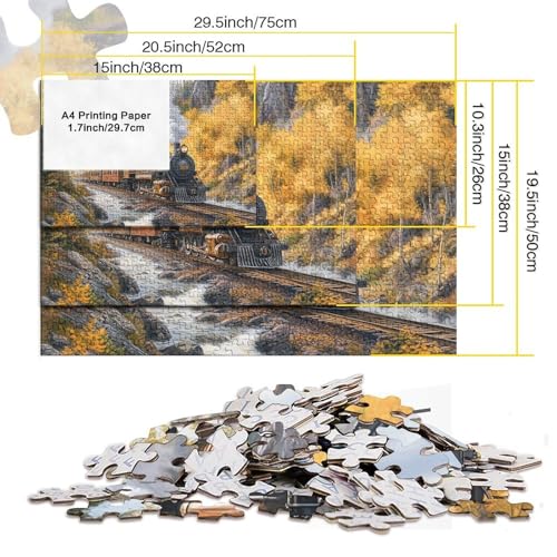 Dampfzug1000 Pieces Jigsaw Puzzles for Adults and Kids EduKatzeional Games BergketteChallenging for Home Decoration Great Geschenk Idea38x26cm/1000pcs von TDSNKAVHB
