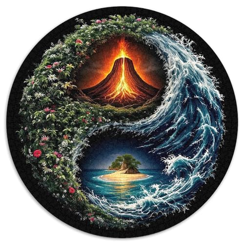 Das Tai ChiPuzzle 1000 Teile Für Erwachsene Rund KunstKreatives Herausforderndes Spielzeug-Geschenk1000pcs (67.5x67.5cm) von TDSNKAVHB
