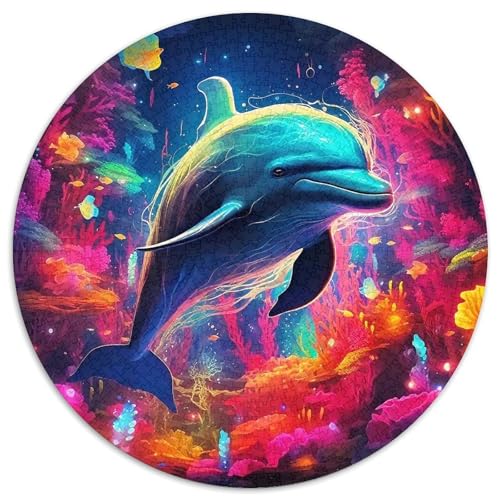 DelphinPuzzles 1000 Teil Für Erwachsene Rund FantasieKreative Herausfordernde Familiendekorationen1000pcs (67.5x67.5cm) von TDSNKAVHB