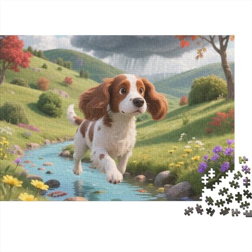 Der Cocker Spaniel Puzzle-Spiel 1000 Pieces Challenge Spielzeug niedlich Haustier Erwachsener Edutainment Puzzle Game Unique Gift1000pcs (75x50cm) von TDSNKAVHB