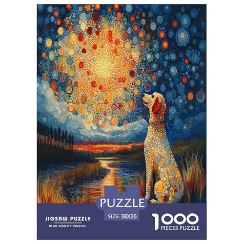 Der Labrador Retriever Puzzles 1000 Teile Schwer Puzzle Spielzeug Lernspiel Impossible Herausforderung Spielzeug Für Erwachsene Und Kinder Ab 12 Jahren 38x26cm/1000pcs von TDSNKAVHB
