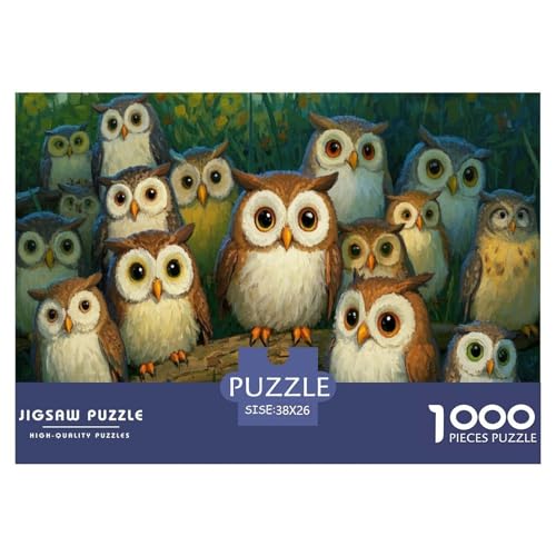 Die Eule Family1000 Piece Jigsaw Puzzles for Adults and Kids EduKatzeional Games GruppenfotoChallenging for Home Decoration Great Geschenk Idea38x26cm/1000pcs von TDSNKAVHB