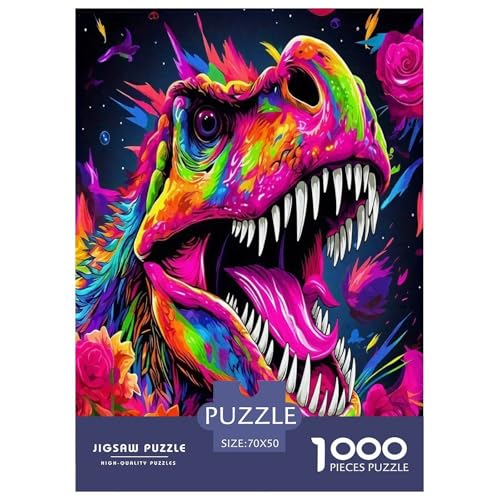 Dinosaurier1000-teilige Puzzles Für Erwachsene Bildungsspiele FantasieSpaßig Und Herausfordernde Home Decors Tolle Geschenkidee70x50cm/1000pcs von TDSNKAVHB