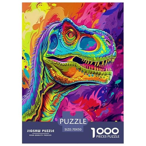 Dinosaurier1000-teiliges Puzzle Für Erwachsene Und Kinder Familienspiel FantasieHerausfordernde Home Decors Tolle Geschenkidee70x50cm/1000pcs von TDSNKAVHB