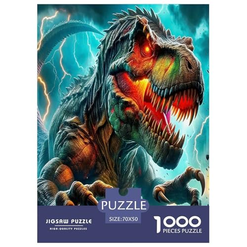 Dinosaurier1000-teiliges Puzzle Für Erwachsene Und Kinder Familienspiel JurasHerausfordernd Für Home Decoration Tolle Geschenkidee70x50cm/1000pcs von TDSNKAVHB