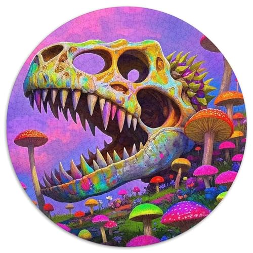 DinosaurierPuzzle 1000 Teil Für Erwachsene Und Kinder Rund SkelettKreatives Herausforderungspuzzle-Spielzeug1000pcs (67.5x67.5cm) von TDSNKAVHB