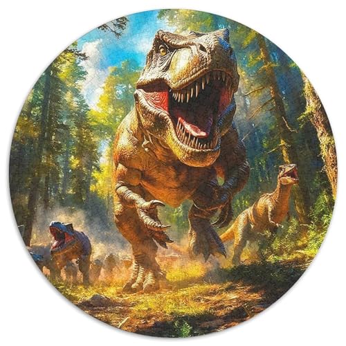 DinosaurierPuzzles 1000 Teile Für Erwachsene Rund JurasKreatives Herausforderndes Spielzeug-Geschenk1000pcs (67.5x67.5cm) von TDSNKAVHB