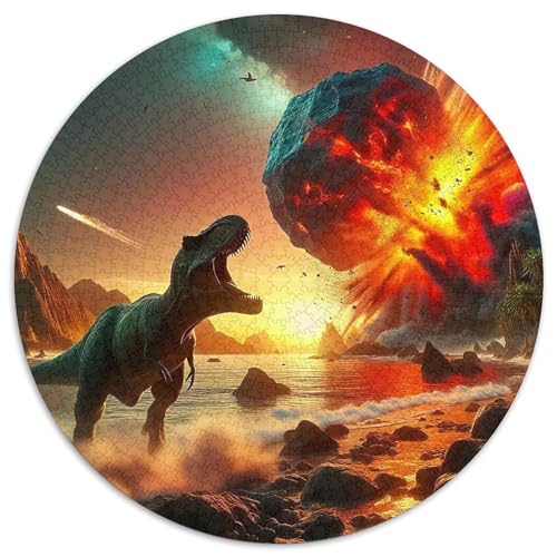 DinosaurierPuzzles 1000 Teile Für Erwachsene Rund JurasKreatives Herausforderndes Spielzeug-Geschenk1000pcs (67.5x67.5cm) von TDSNKAVHB