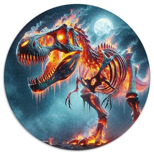 DinosaurierPuzzles 1000 Teile Für Erwachsene Rund Skelett FlameKreatives Herausforderungspuzzle-Spielzeug1000pcs (67.5x67.5cm) von TDSNKAVHB