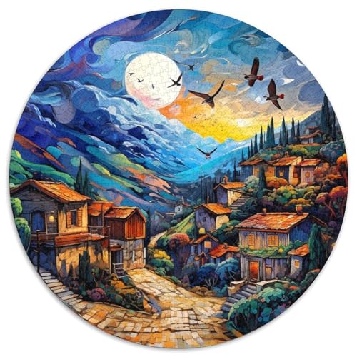 DörferJigsaw Puzzles 1000 Pieces for Adults Round LandschaftCreative Challenge Toys Gift1000pcs (67.5x67.5cm) von TDSNKAVHB