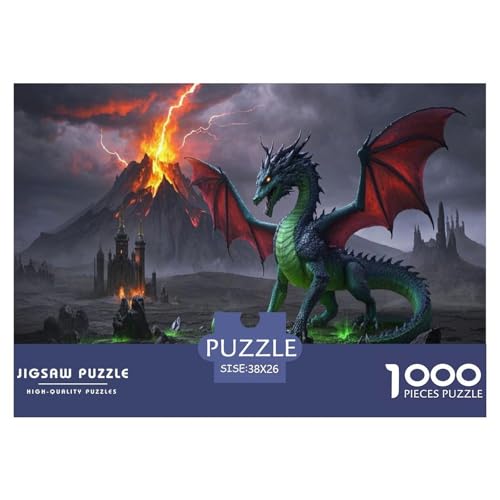 Drachen Quest1000 Pieces Jigsaw Puzzles for Adults Family Game Fun and Challenging Home Decors Great Geschenk Idea38x26cm/1000pcs von TDSNKAVHB