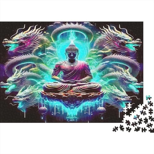 Drachen1000-teiliges Puzzle Für Erwachsene Und Kinder Familienspiel BuddhaHerausfordernd Für Home Decoration Tolle Geschenkidee70x50cm/1000pcs von TDSNKAVHB