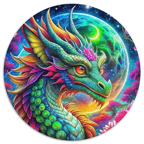 DrachenPuzzle 1000 Teile Für Erwachsene Rund FantasieKreatives Herausforderungspuzzle-Spielzeug1000pcs (67.5x67.5cm) von TDSNKAVHB