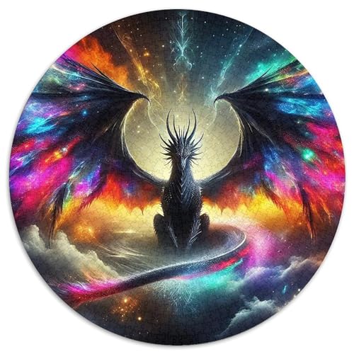 DrachenPuzzle 1000 Teile Für Erwachsene Rund FantasieKreatives Herausforderungsspielzeug-Geschenk1000pcs (67.5x67.5cm) von TDSNKAVHB