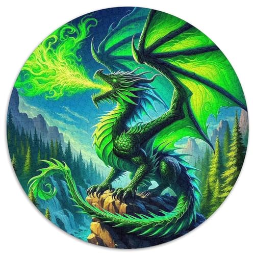 DrachenPuzzles 1000 Teile Für Erwachsene Rund FantasieKreatives Herausforderndes Spielzeug-Geschenk1000pcs (67.5x67.5cm) von TDSNKAVHB