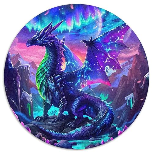 DrachenPuzzles 1000 Teile Für Erwachsene Rund FantasieKreatives Herausforderungsspielzeug-Geschenk1000pcs (67.5x67.5cm) von TDSNKAVHB