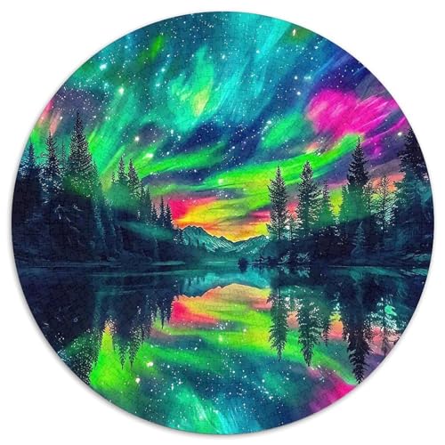 DschungelPuzzle 1000 Teile Für Erwachsene Und Kinder Rund AuroraKreatives Herausforderungsspielzeug-Geschenk1000pcs (67.5x67.5cm) von TDSNKAVHB