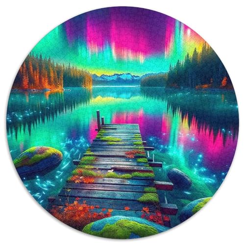 DschungelPuzzles 1000 Teile Für Erwachsene Rund AuroraKreatives Herausforderndes Spielzeug-Geschenk1000pcs (67.5x67.5cm) von TDSNKAVHB