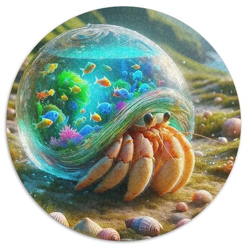 Einsiedler KrabbePuzzle 1000 Teile Für Erwachsene Und Kinder Rund FantasieKreatives Herausforderndes Spielzeug-Geschenk1000pcs (67.5x67.5cm) von TDSNKAVHB