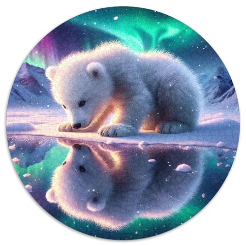 EisbärPuzzle 1000 Teil Für Erwachsene Und Kinder Rund AuroraKreatives Herausforderndes Puzzle-Spielzeug1000pcs (67.5x67.5cm) von TDSNKAVHB