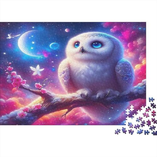 Eule1000-teiliges Puzzle Für Erwachsene Und Kinder Familienspiel MondSpaßig Und Herausfordernde Home Decors Tolle Geschenkidee70x50cm/1000pcs von TDSNKAVHB