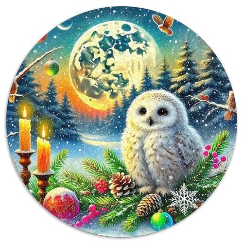EulePuzzle 1000 Teile Für Erwachsene Und Kinder Rund MondKreatives Herausforderndes Puzzle-Spielzeug1000pcs (67.5x67.5cm) von TDSNKAVHB