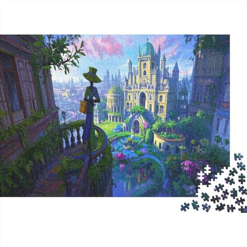 Fantasie Schloss1000 Piece Jigsaw Puzzle for Adults and Kids EduKatzeional Games Challenging Home Decors Great Geschenk Idea38x26cm/1000pcs von TDSNKAVHB