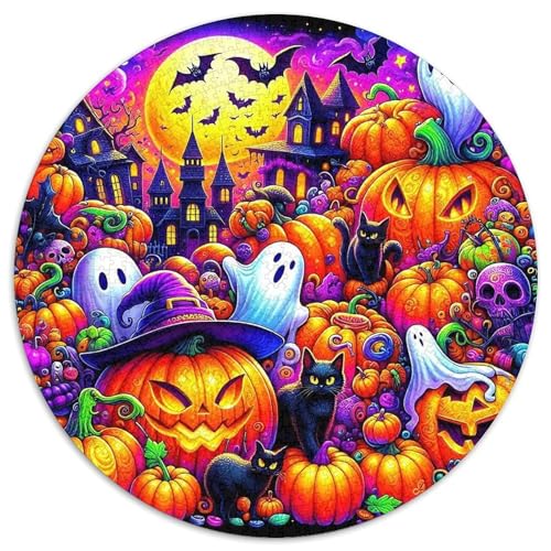 FledermausPuzzles 1000 Teil Für Erwachsene Rund HalloweenKreatives Herausforderndes Spielzeug-Geschenk1000pcs (67.5x67.5cm) von TDSNKAVHB