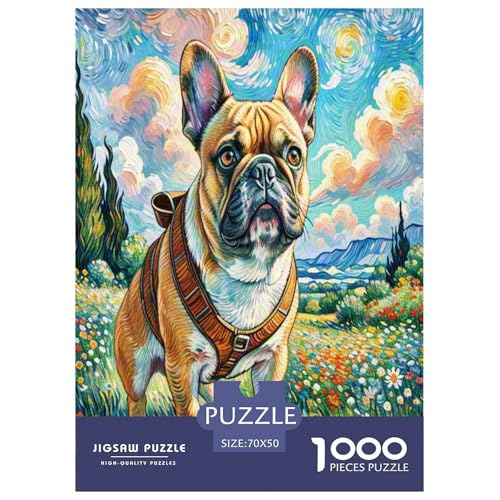Französische Bulldogge1000 Pieces Jigsaw Puzzles for Adults and Kids EduKatzeional Games spektakulärFun and Challenging for Home Decoration Great Gift Idea70x50cm/1000pcs von TDSNKAVHB