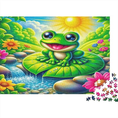 Frosch1000-teiliges Puzzle Für Erwachsene Bildungsspiele niedlichHerausfordernd Für Home Decoration Tolle Geschenkidee70x50cm/1000pcs von TDSNKAVHB