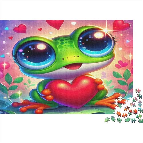 Frosch1000-teiliges Puzzle Für Erwachsene Und Kinder Bildungsspiele niedlichSpaßig Und Herausfordernd Für Home Decoration Tolle Geschenkidee70x50cm/1000pcs von TDSNKAVHB