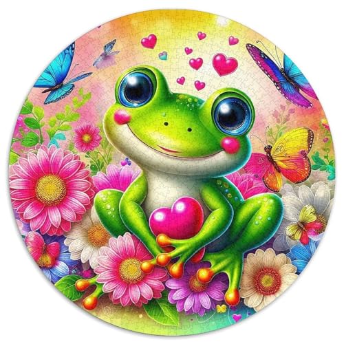 FroschPuzzles 1000 Teile Für Erwachsene Rund niedlichKreatives Herausforderndes Spielzeug-Geschenk1000pcs (67.5x67.5cm) von TDSNKAVHB