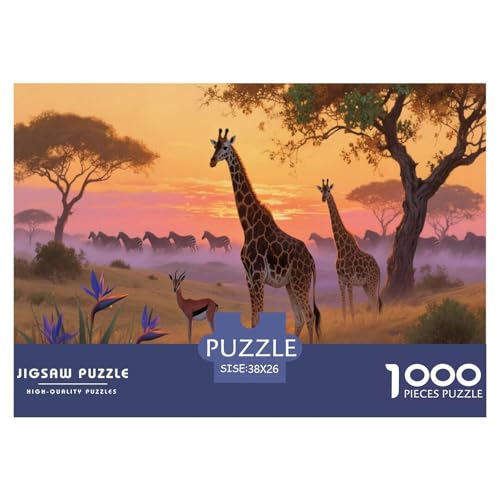 Giraffe1000 Pieces Jigsaw Puzzles for Adults and Kids Family Game Sonnenuntergang GrasslandFun and Challenging Home Decors Great Geschenk Idea38x26cm/1000pcs Giraffe1000 Pieces Jigsaw Puzzles for Adults and Kids Family Game Sonnenuntergang GrasslandFun and Challenging Home Decors Great Geschenk Idea38x26cm/1000pcs von TDSNKAVHB