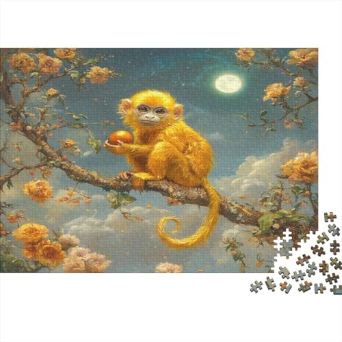 Golden AFFE Puzzle 1000 Teile Puzzle Erwachsene Schwieriges Schwer Puzzle Für Erwachsene Und Kinder Ab 14 Jahren Puzzel 1000pcs (75x50cm) von TDSNKAVHB