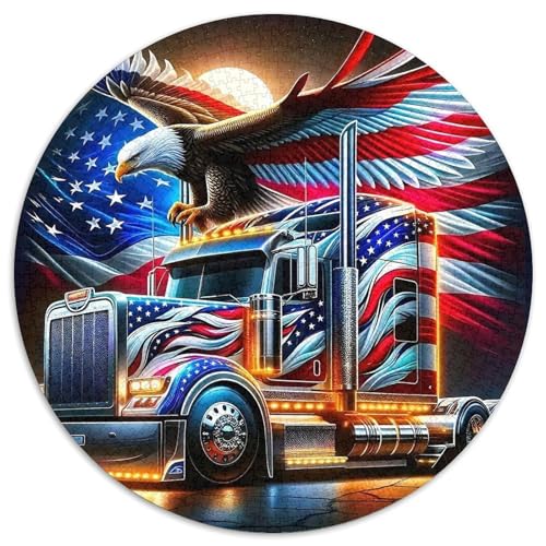 Großer LKWPuzzles 1000 Teil Für Erwachsene Rund Bald AdlerKreatives Herausforderndes Spielzeug-Geschenk1000pcs (67.5x67.5cm) von TDSNKAVHB