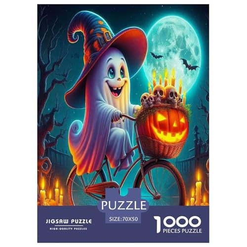 Halloween1000-teilige Puzzles Für Erwachsene Bildungsspiele Jack-o'-LaterneSpaßig Und Herausfordernd Für Home Decoration Tolle Geschenkidee70x50cm/1000pcs von TDSNKAVHB