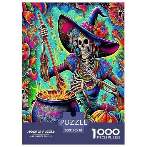 Halloween1000-teilige Puzzles Für Erwachsene Familienspiel Skelett HexeHerausfordernde Home Decors Tolle Geschenkidee70x50cm/1000pcs Halloween1000-teilige Puzzles Für Erwachsene Familienspiel Skelett HexeHerausfordernde Home Decors Tolle Geschenkidee70x50cm/1000pcs von TDSNKAVHB